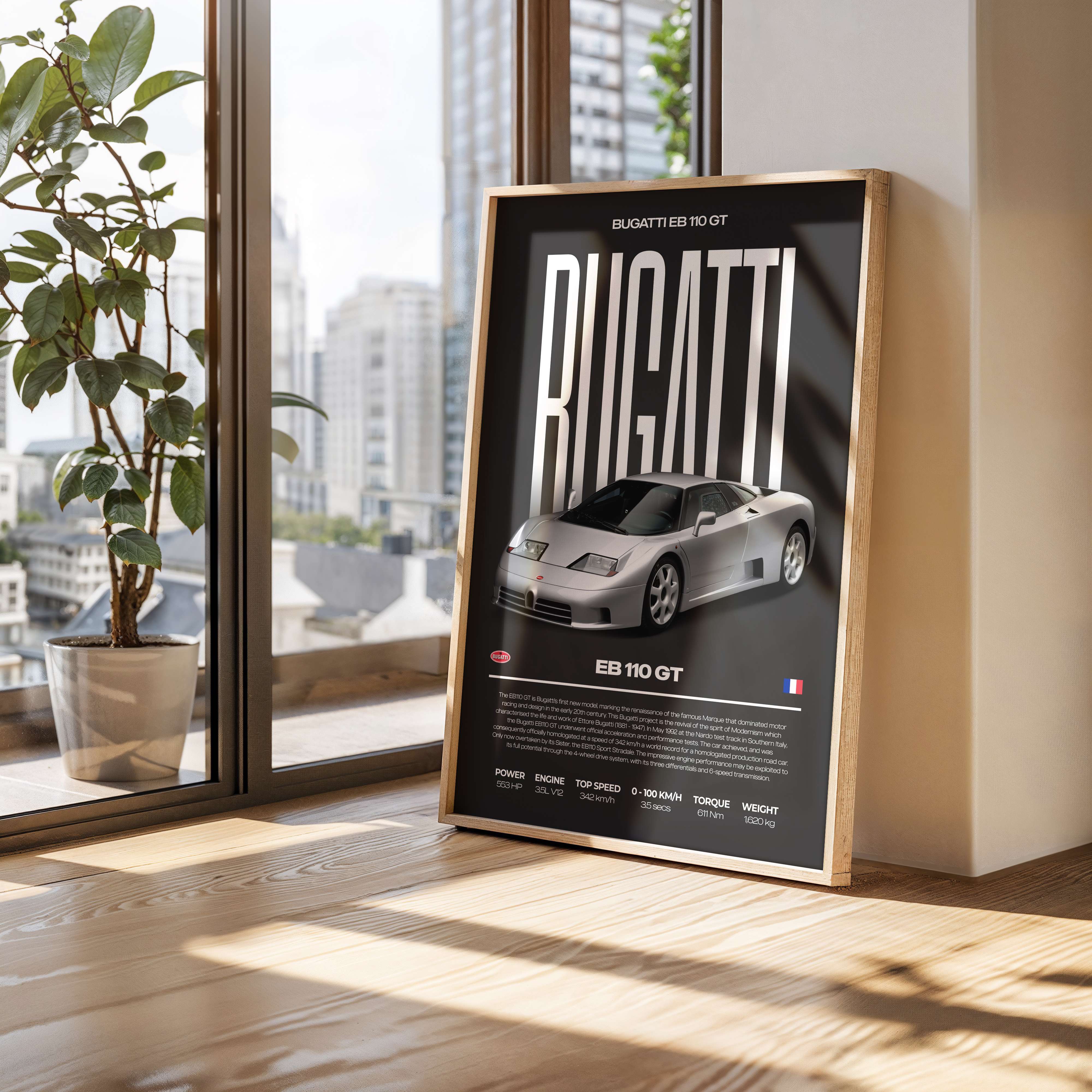 Bugatti EB 110 GT Poster