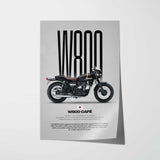 W800 Cafe Motorcycle Poster