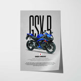 2007 GSX-R600 Motorcycle Poster