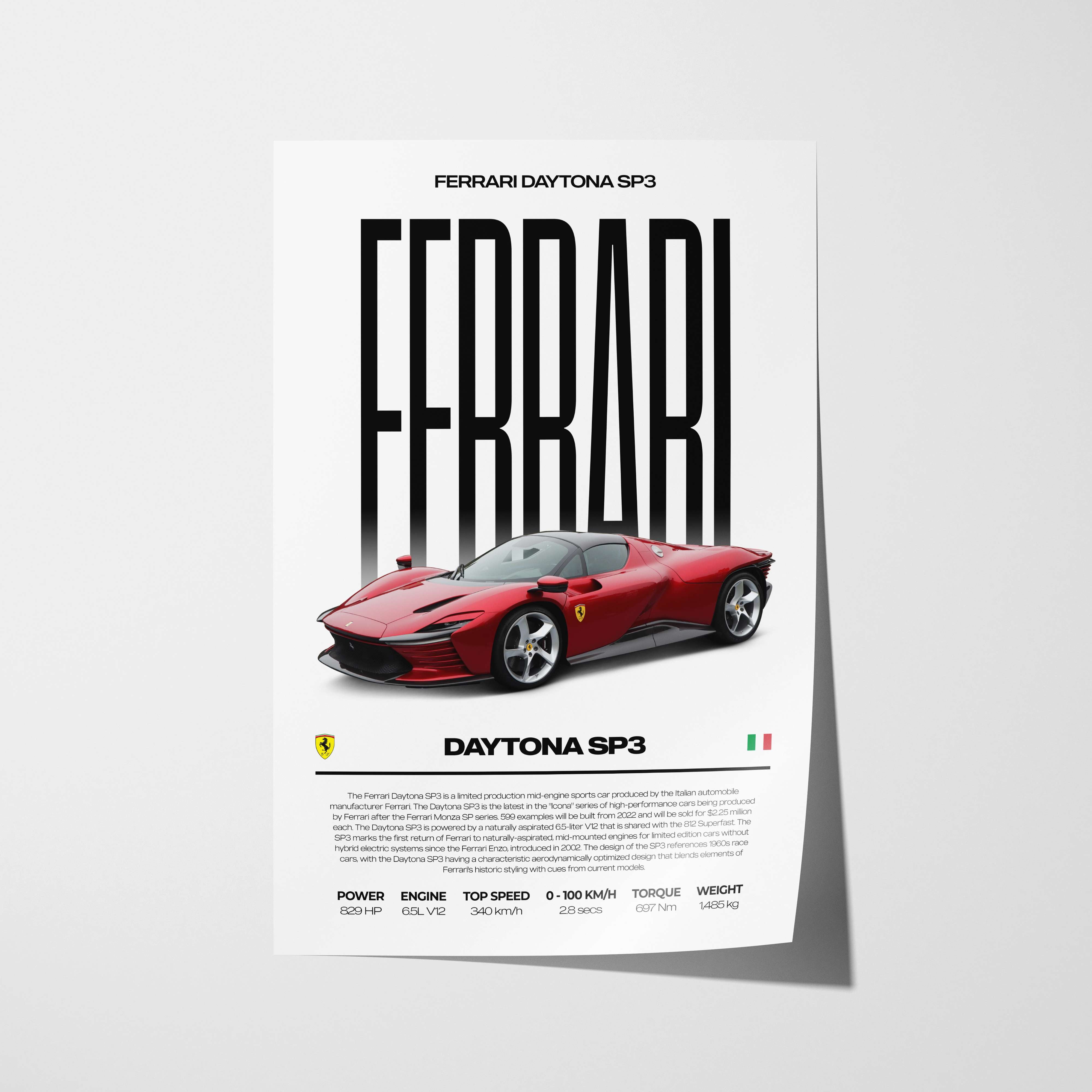 Ferrari Daytona SP3 Poster