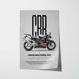 CBR954RR Fireblade Motorcycle Poster