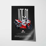 1998 YZF-R1 Motorcycle Poster