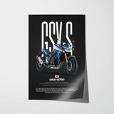 2015 GSX-S750 Motorcycle Poster
