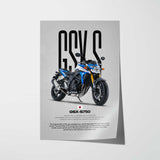 2015 GSX-S750 Motorcycle Poster