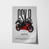 2018 GSX-R750 Motorcycle Poster