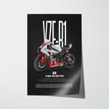 2018 YZF-R1 GYTR Motorcycle Poster