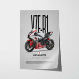 2018 YZF-R1 GYTR Motorcycle Poster