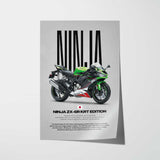 2021 Ninja ZX-6R KRT Motorcycle Poster