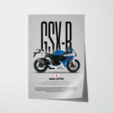 2013 GSX-R750 Motorcycle Poster