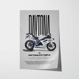 2006-2009 Daytona 675 Triple Motorcycle Poster