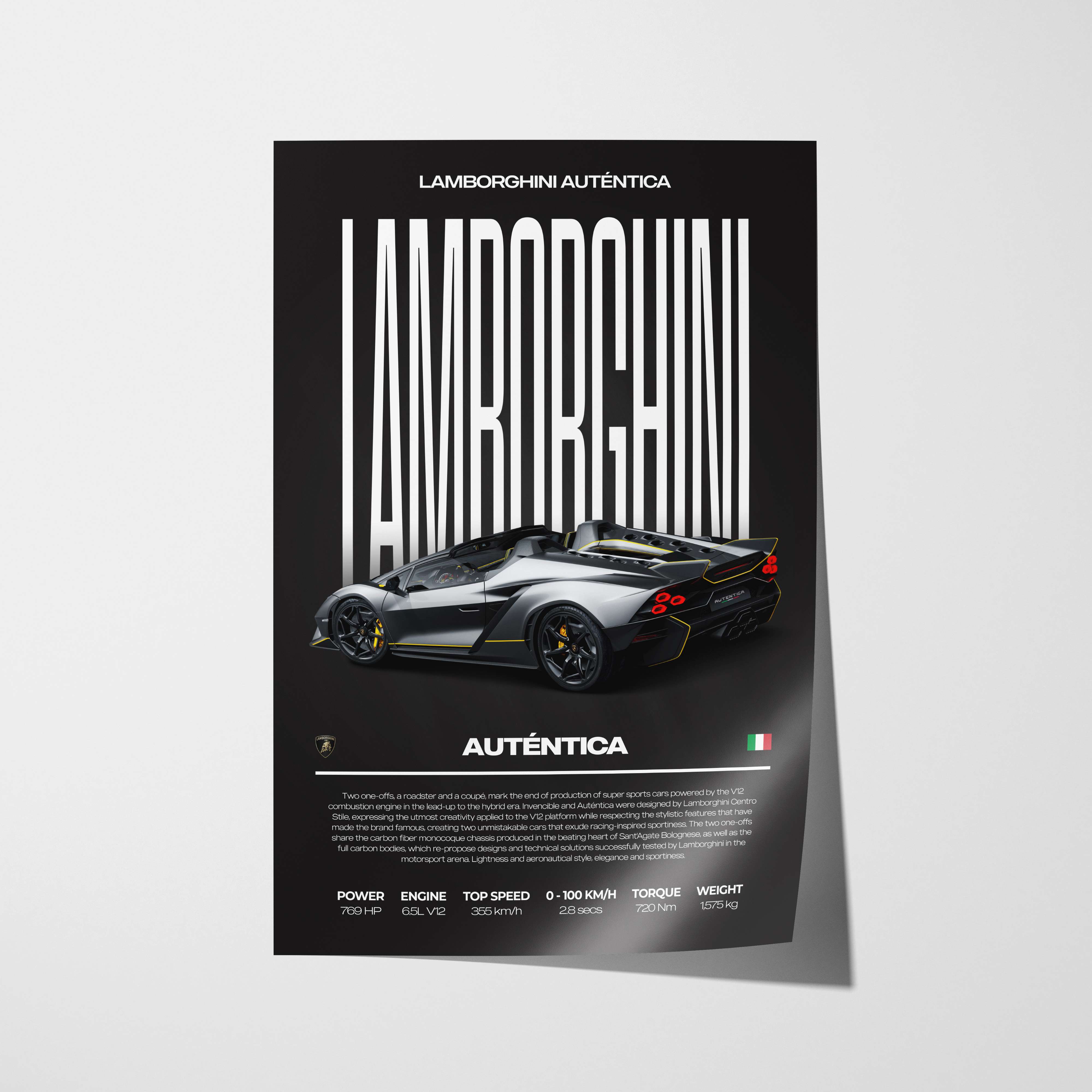 Lamborghini Autentica Poster