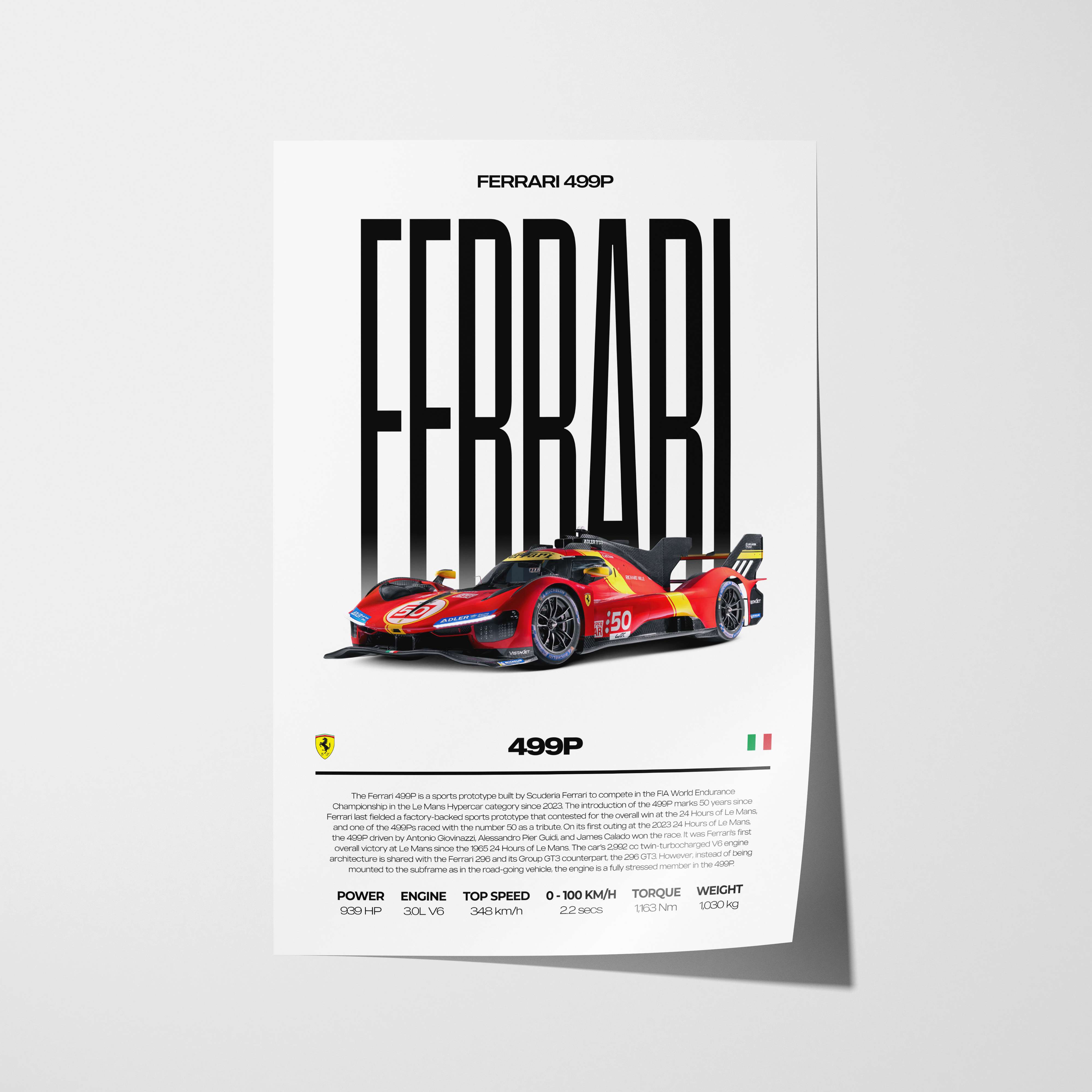 Ferrari 499P Poster