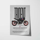 2026 Trident 660 Triple Tribute Edition Motorcycle Poster
