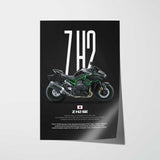 Z H2 SE Motorcycle Poster