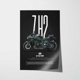 Z H2 SE Motorcycle Poster
