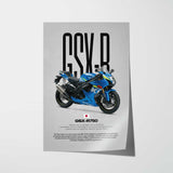 2015 GSX-R750 Motorcycle Poster
