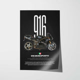 916 Monoposto Motorcycle Poster