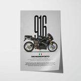 916 Monoposto Motorcycle Poster