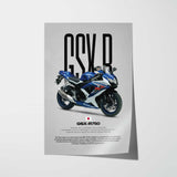 2008 GSX-R750 Motorcycle Poster