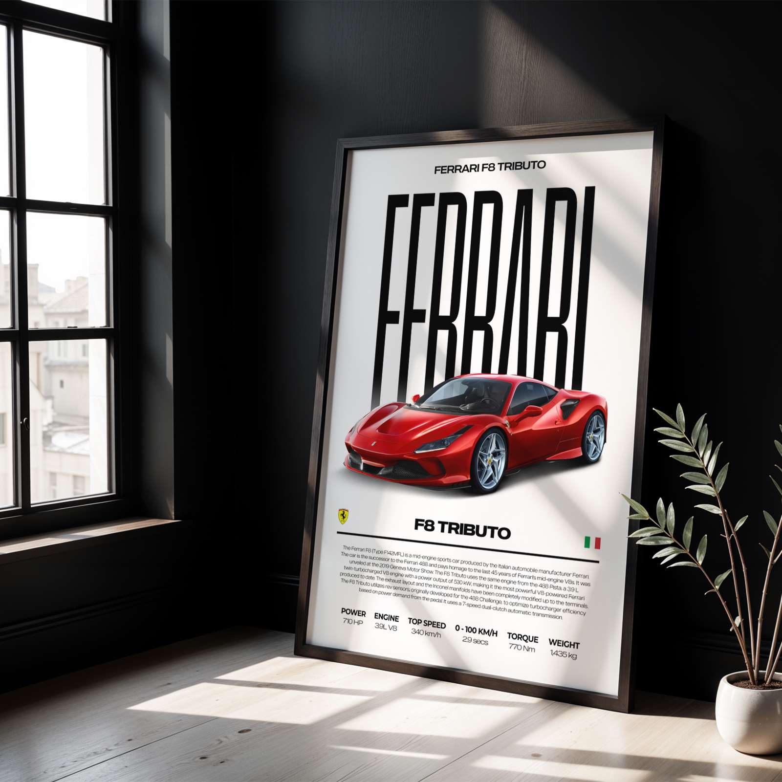 Ferrari F8 Tributo Poster