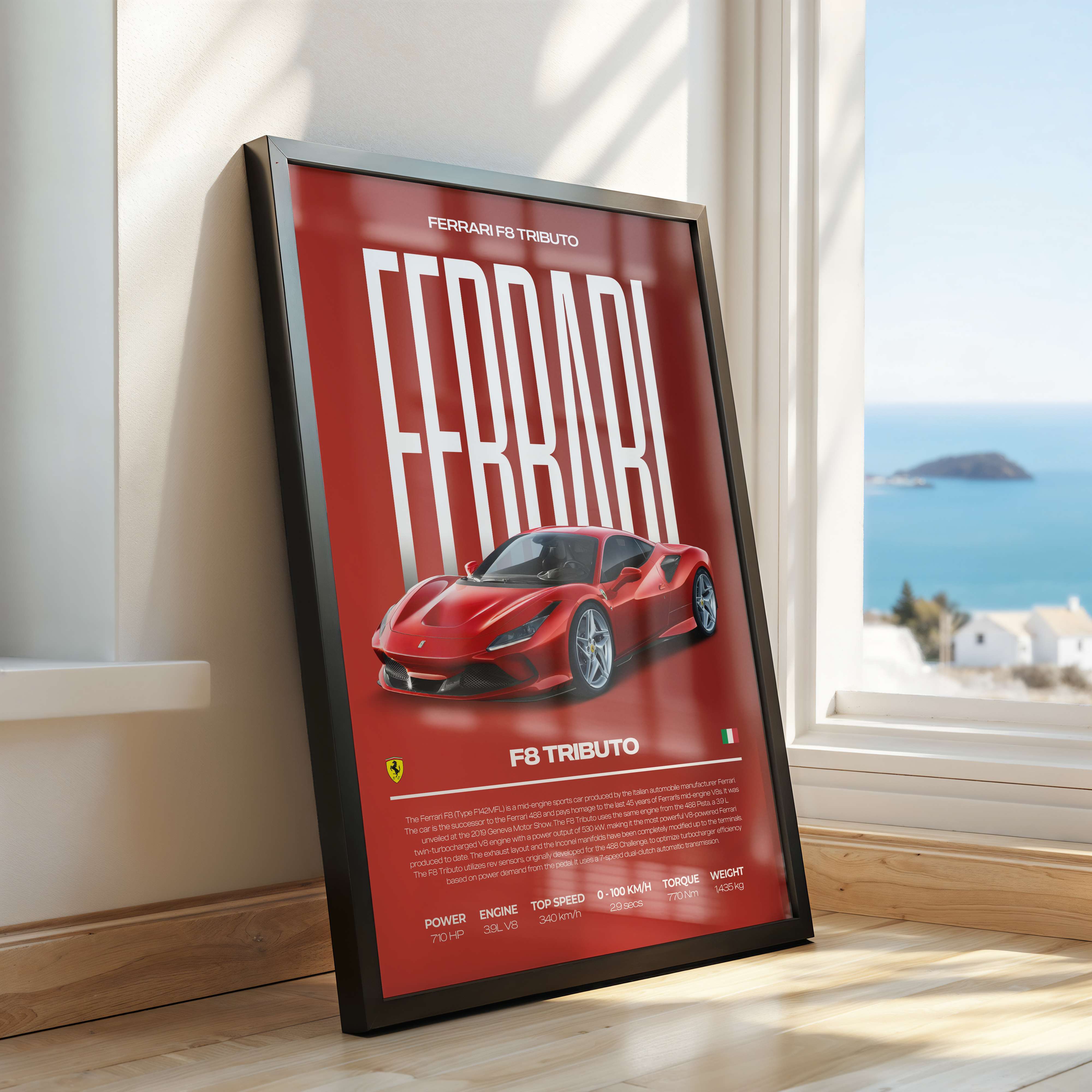 Ferrari F8 Tributo Poster