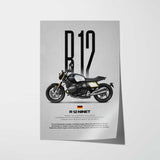 R12 nineT Motorcycle Poster