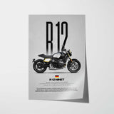 R12 nineT Motorcycle Poster