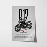 R12 nineT Motorcycle Poster