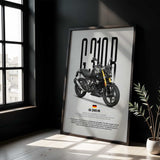 2021-2025 G310R Black Motorcycle Poster