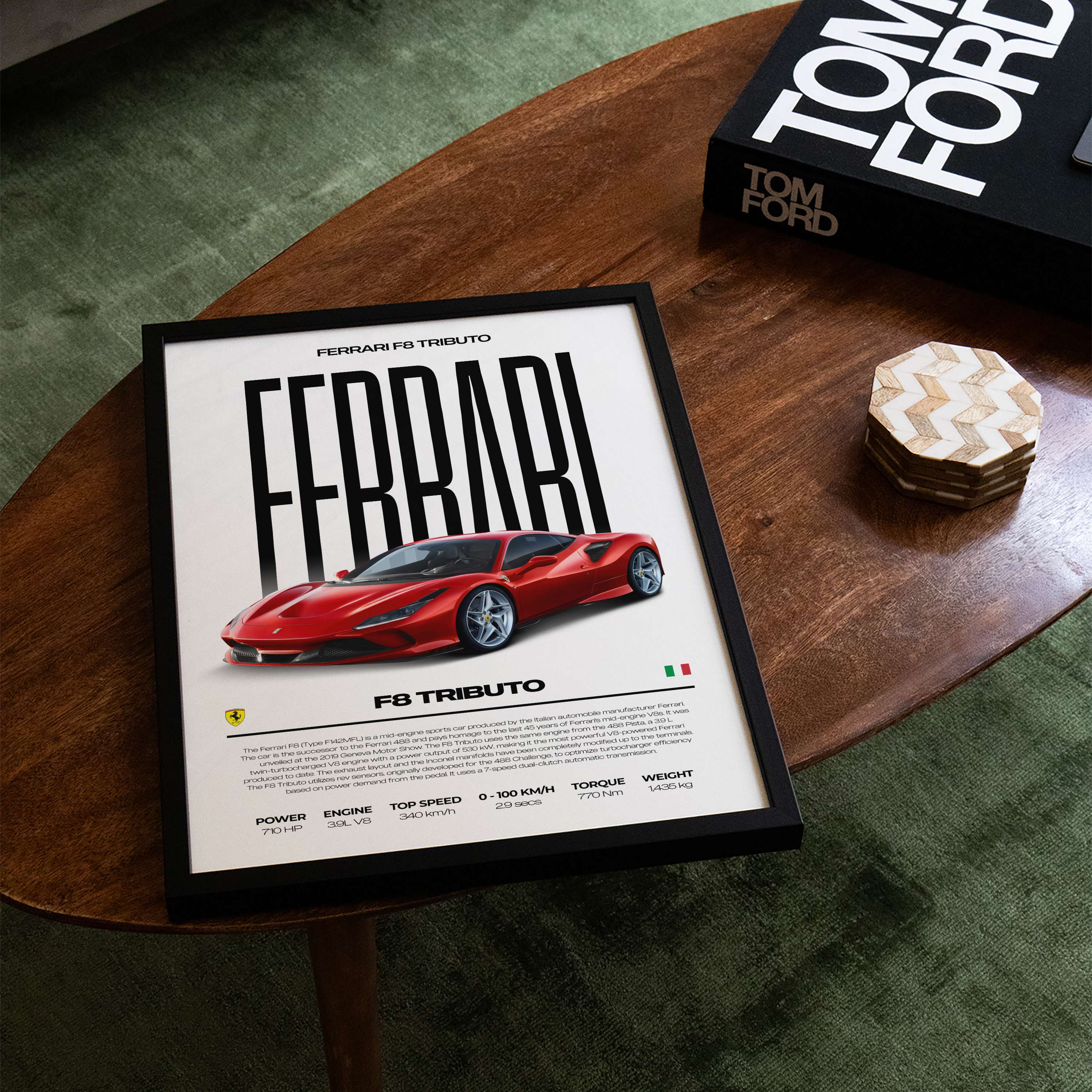 Ferrari F8 Tributo Poster