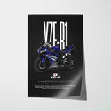 2007-2008 YZF-R1 Motorcycle Poster