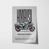 2008-2020 GSX1300R Hayabusa Motorcycle Poster