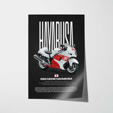 2008-2020 GSX1300R Hayabusa Motorcycle Poster