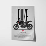 2018 790 Duke Motorcycle Poster