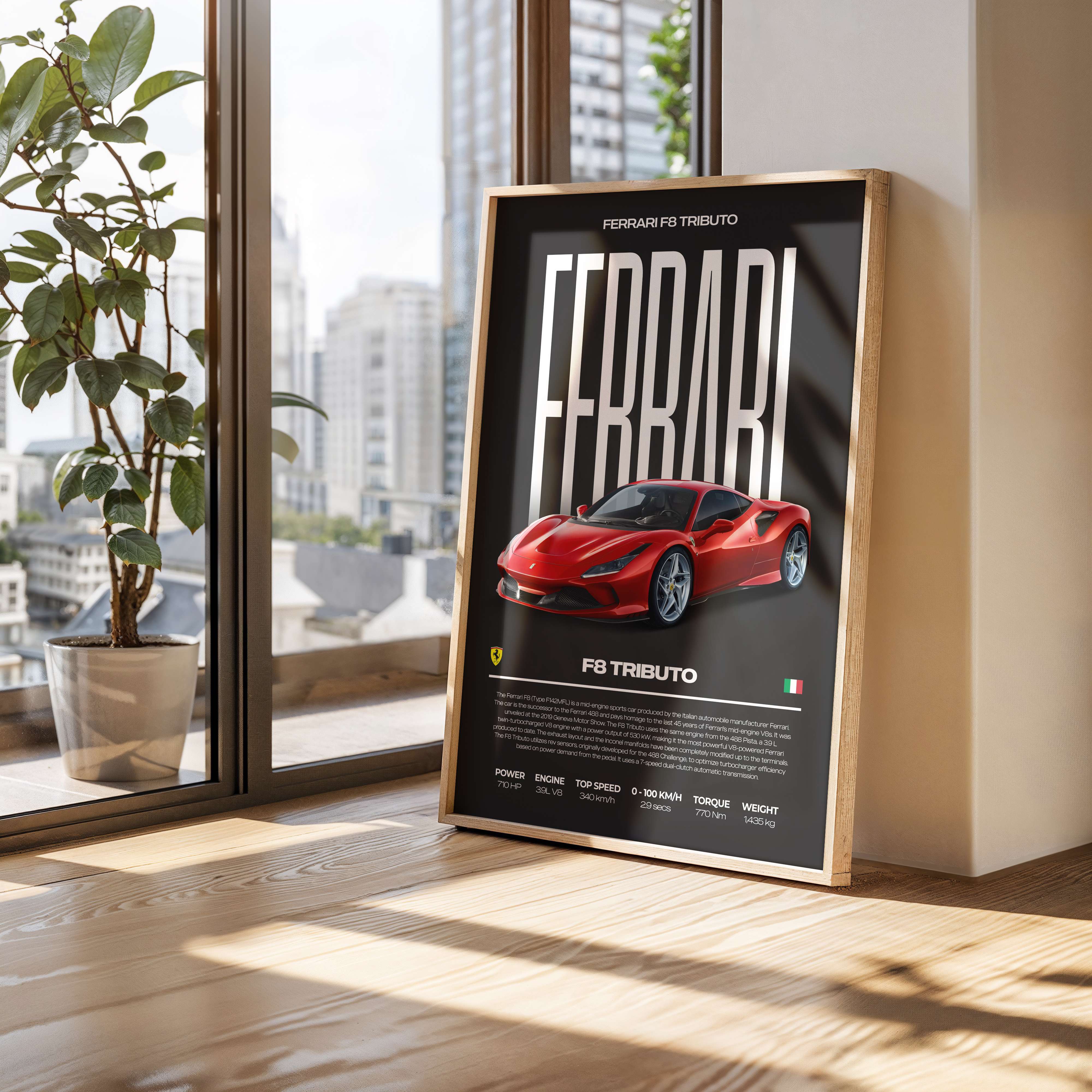 Ferrari F8 Tributo Poster