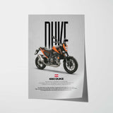 2017 690 Duke Motorcycle Poster