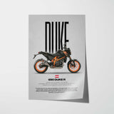2017-2018 690 Duke R Motorcycle Poster