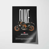 2017-2018 690 Duke R Motorcycle Poster