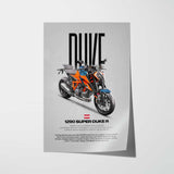 2020-2023 1290 Super Duke R Motorcycle Poster