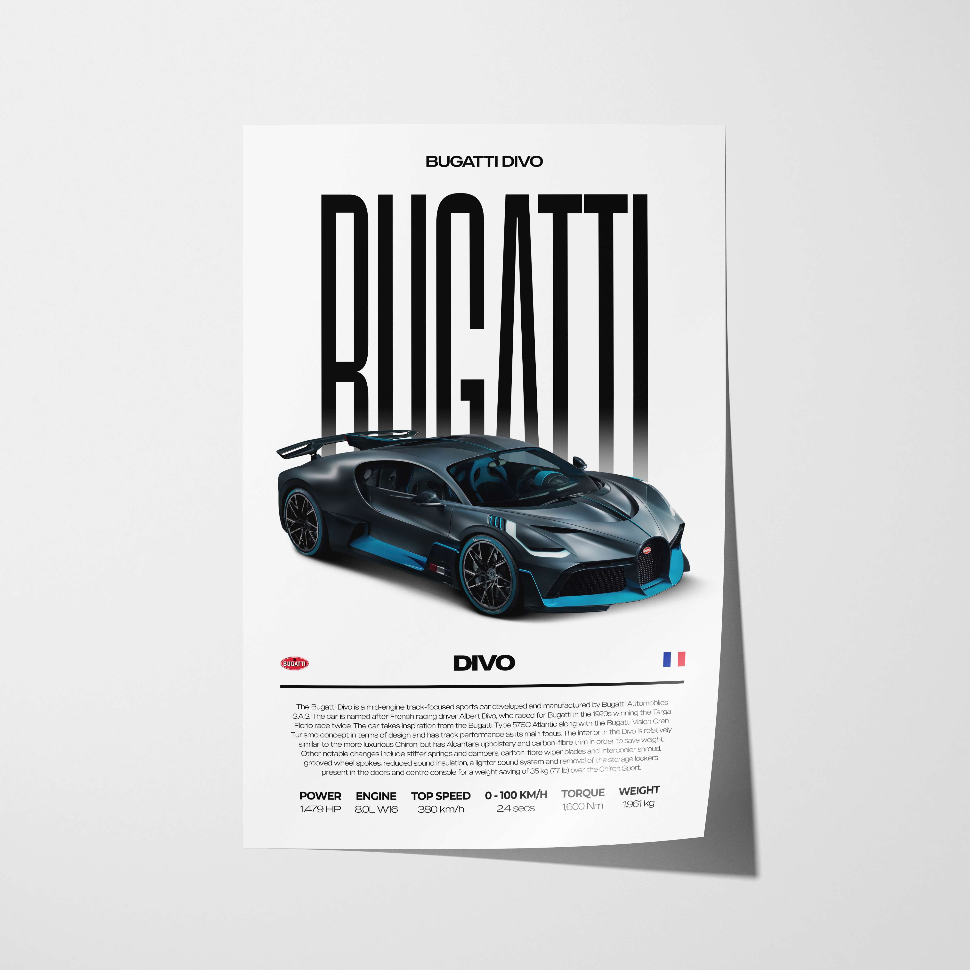 Bugatti Divo Poster