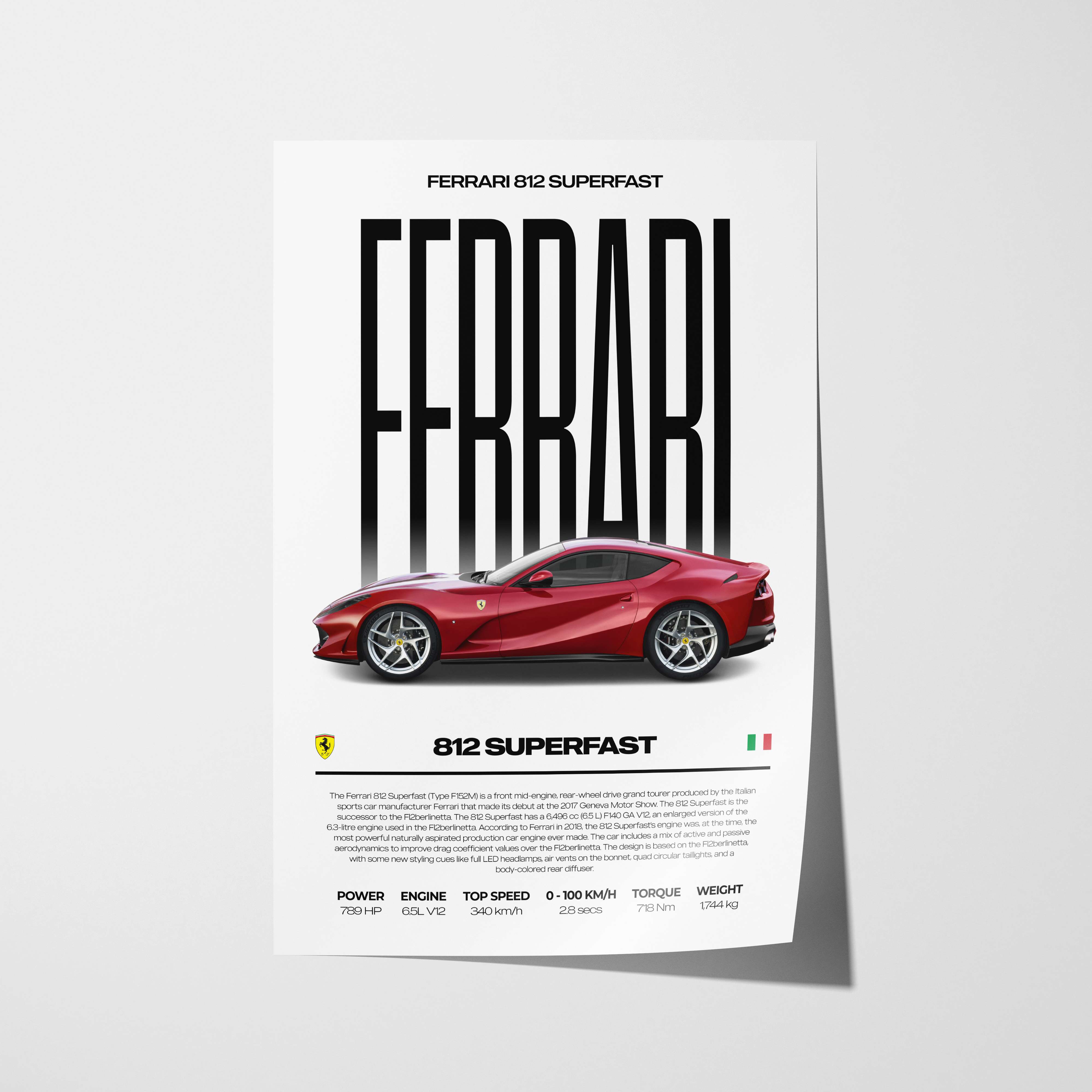 Ferrari 812 Superfast Poster