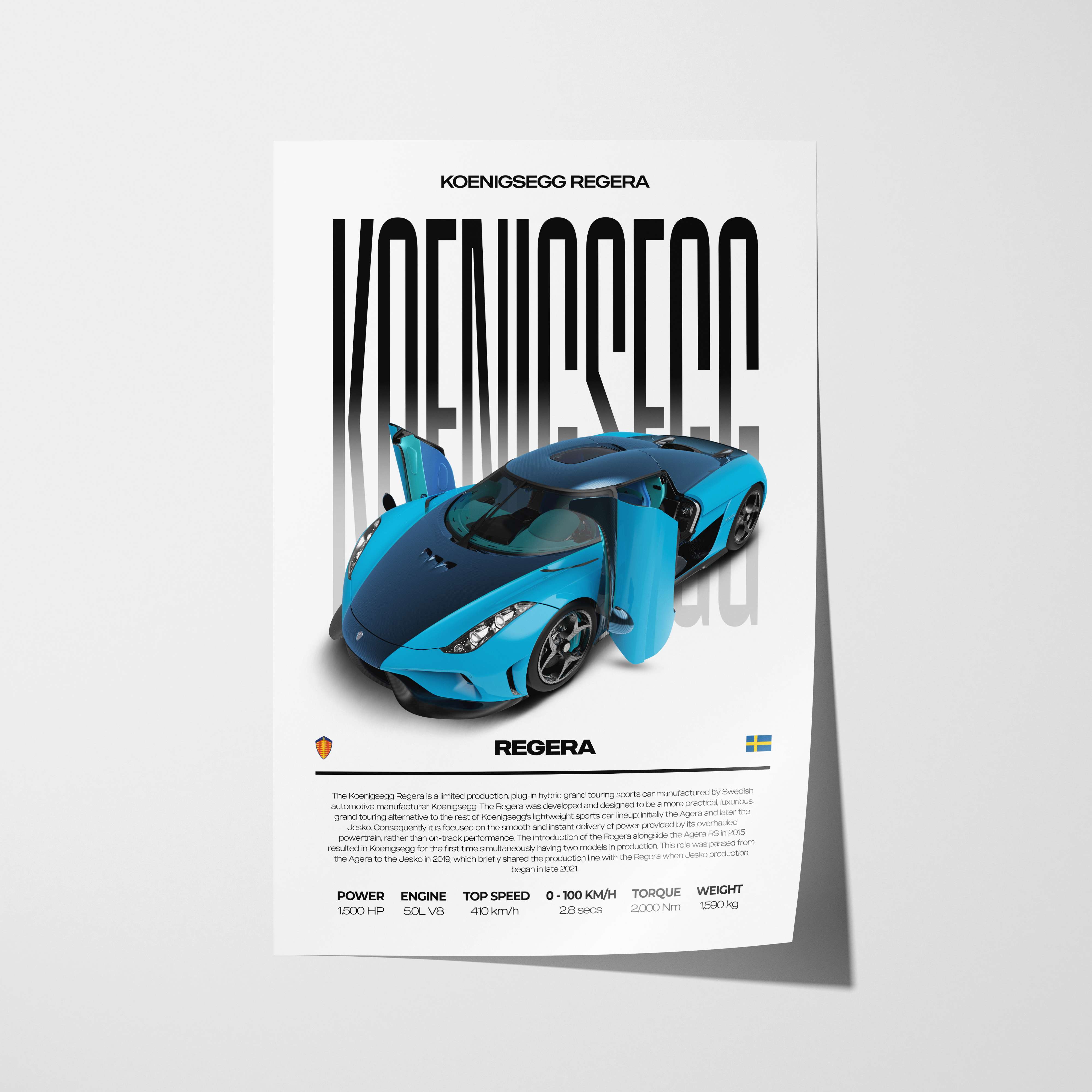 Koenigsegg Regera Poster