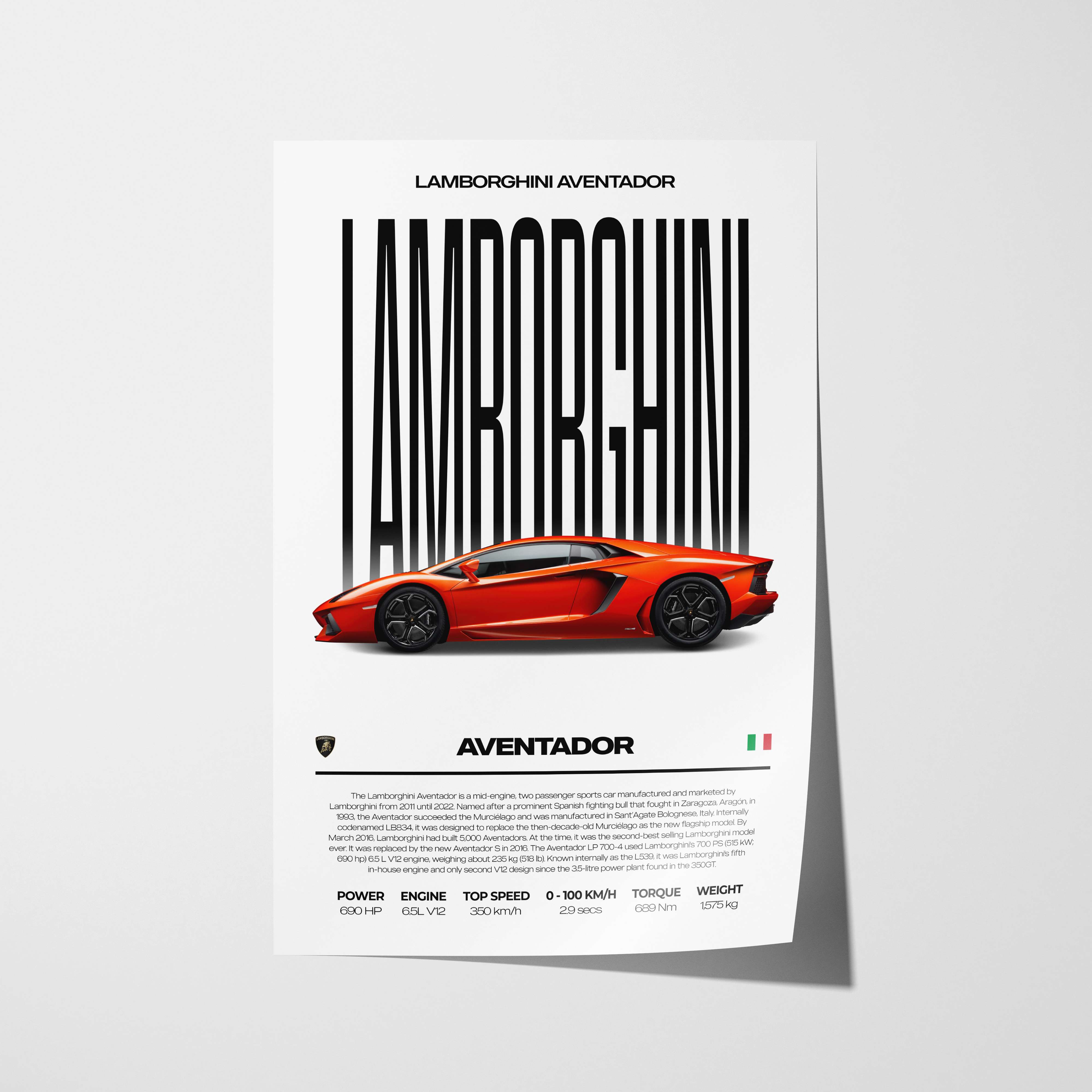 Lamborghini Aventador Poster