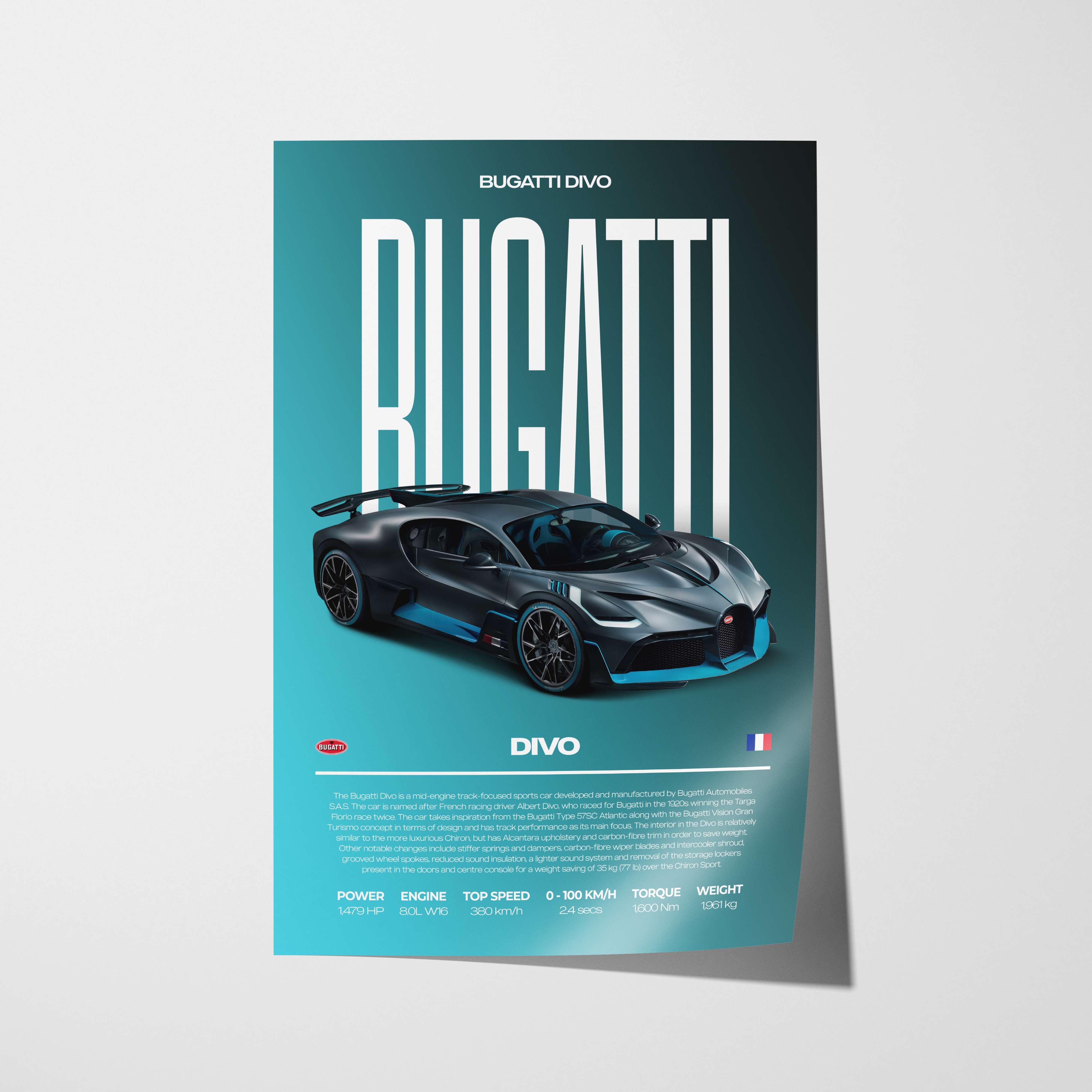 Bugatti Divo Poster