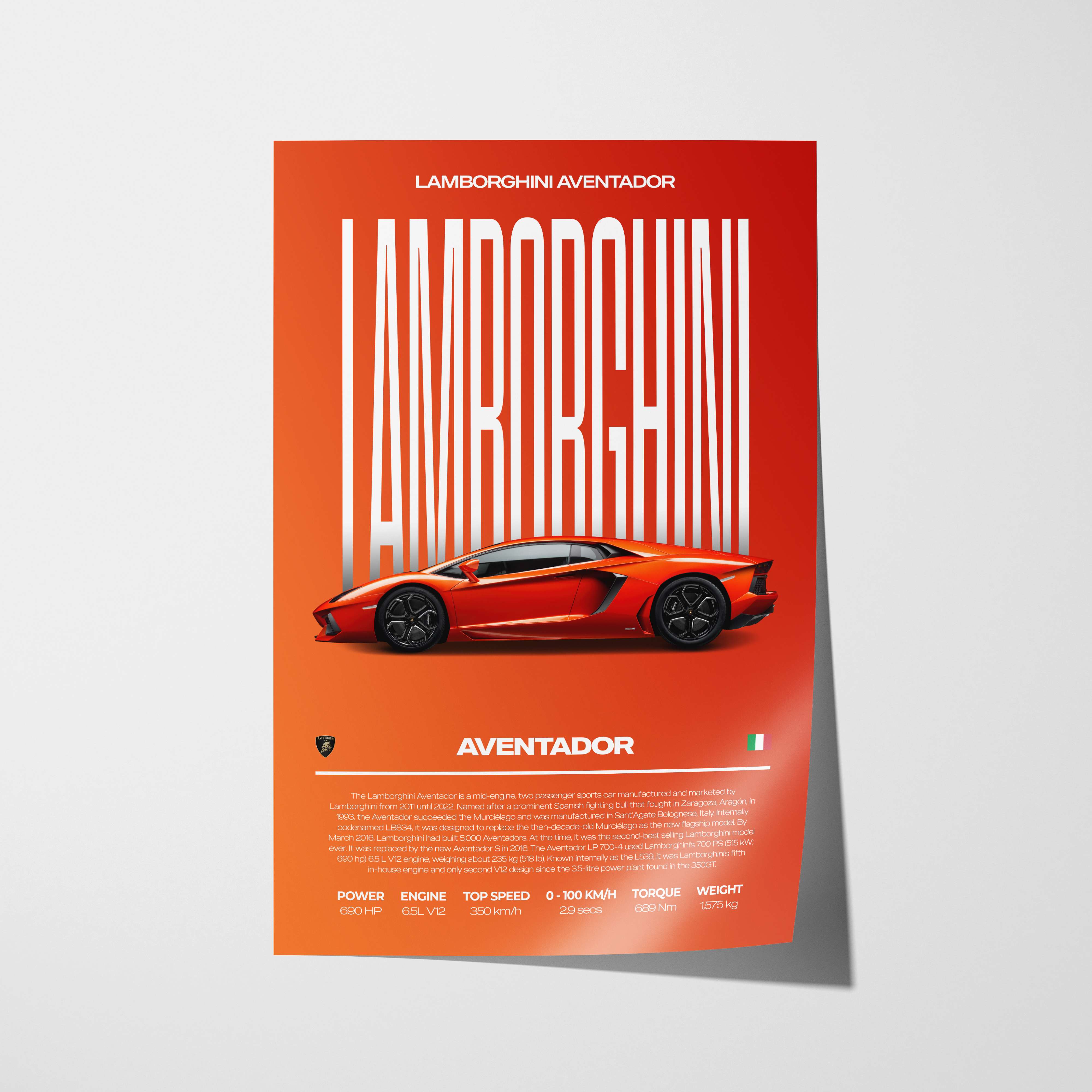 Lamborghini Aventador Poster