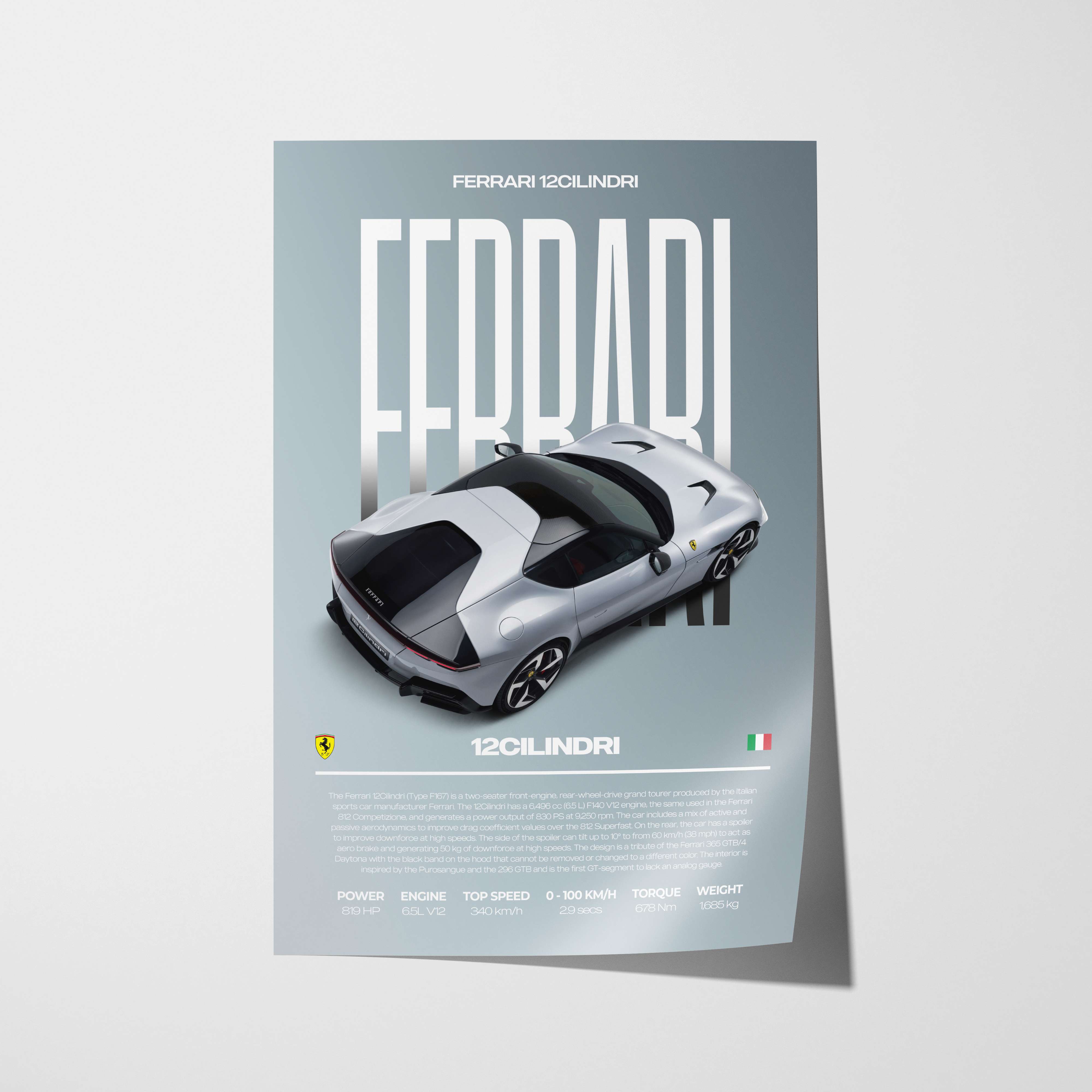 Ferrari 12Cilindri Poster