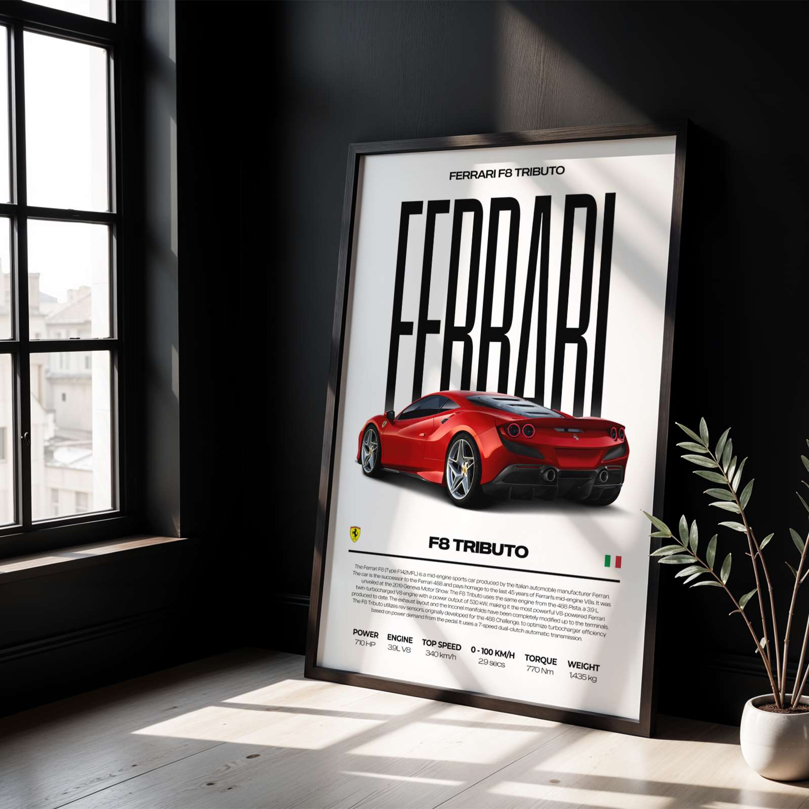 Ferrari F8 Tributo Poster