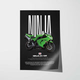 2006-2007 Ninja ZX-10R Motorcycle Poster