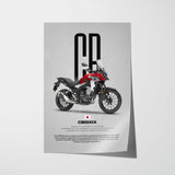 2019-2020 CB500X Motorcycle Poster