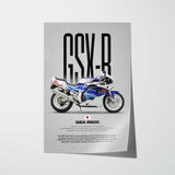 1992 GSX-R600 Motorcycle Poster